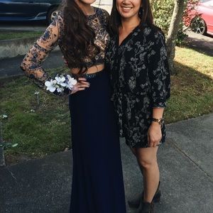 Navy Blue Prom Dress